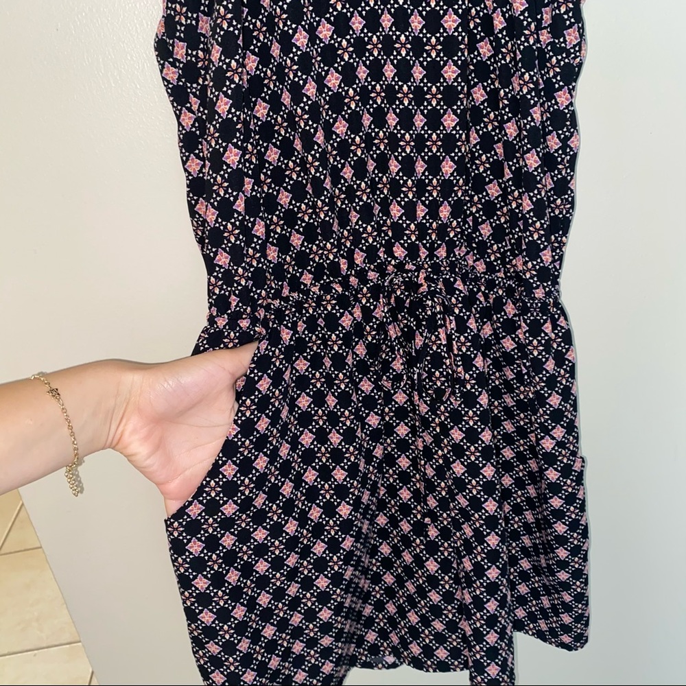 High neck romper with pockets